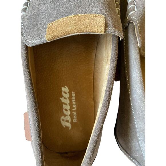 Bata Suede Leather Men Casual Shoes Loafers Leather Driving Moccasins Slip on main image 8